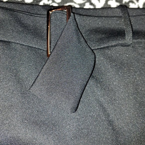 New York & Company Stretch Black Skirt w/ Belt Medium - Picture 8 of 8